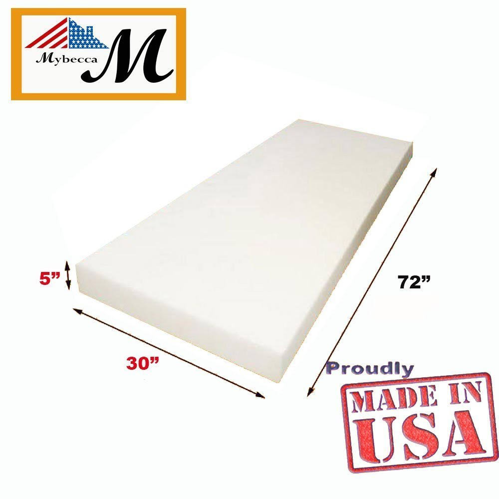 Upholstery Foam Cushion High Density 5" W x 30" H x 72" L S857449