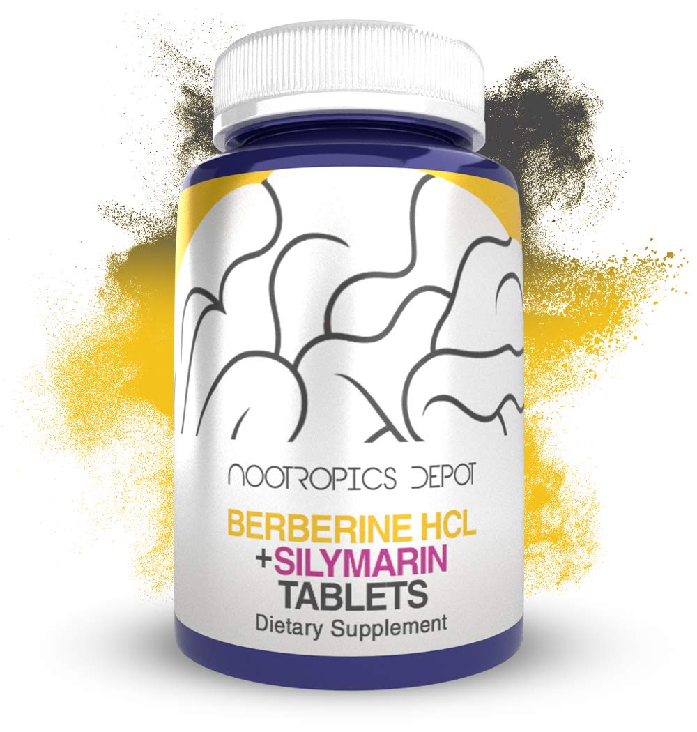 Berberine HCL + Silymarin Capsules 500mg 90mg 60 Count K862811