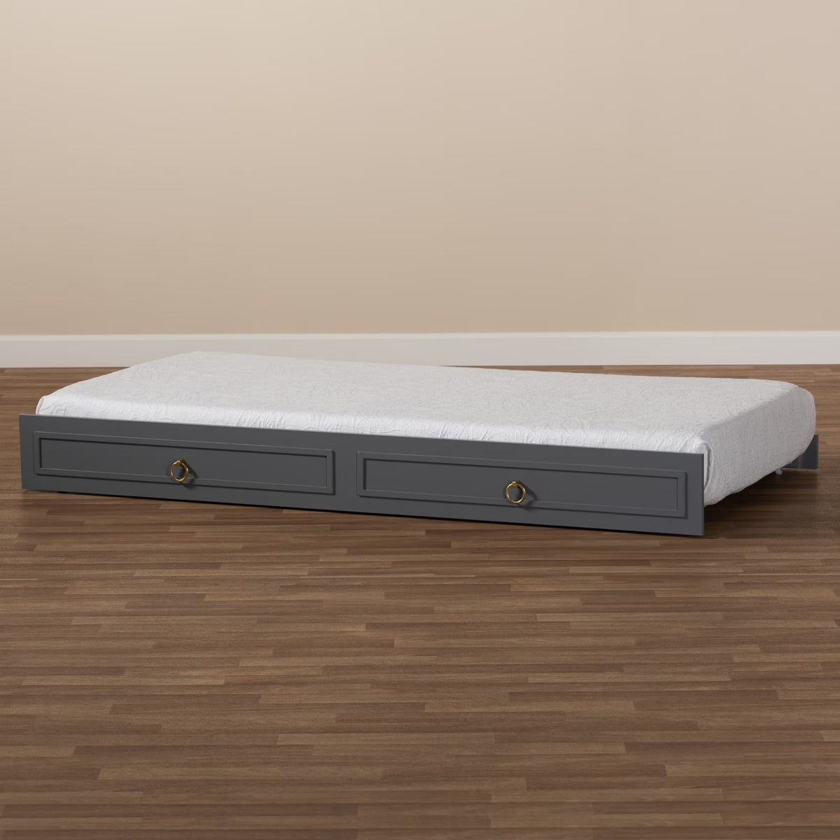 Gray Finished Wood Twin Size Trundle Y130