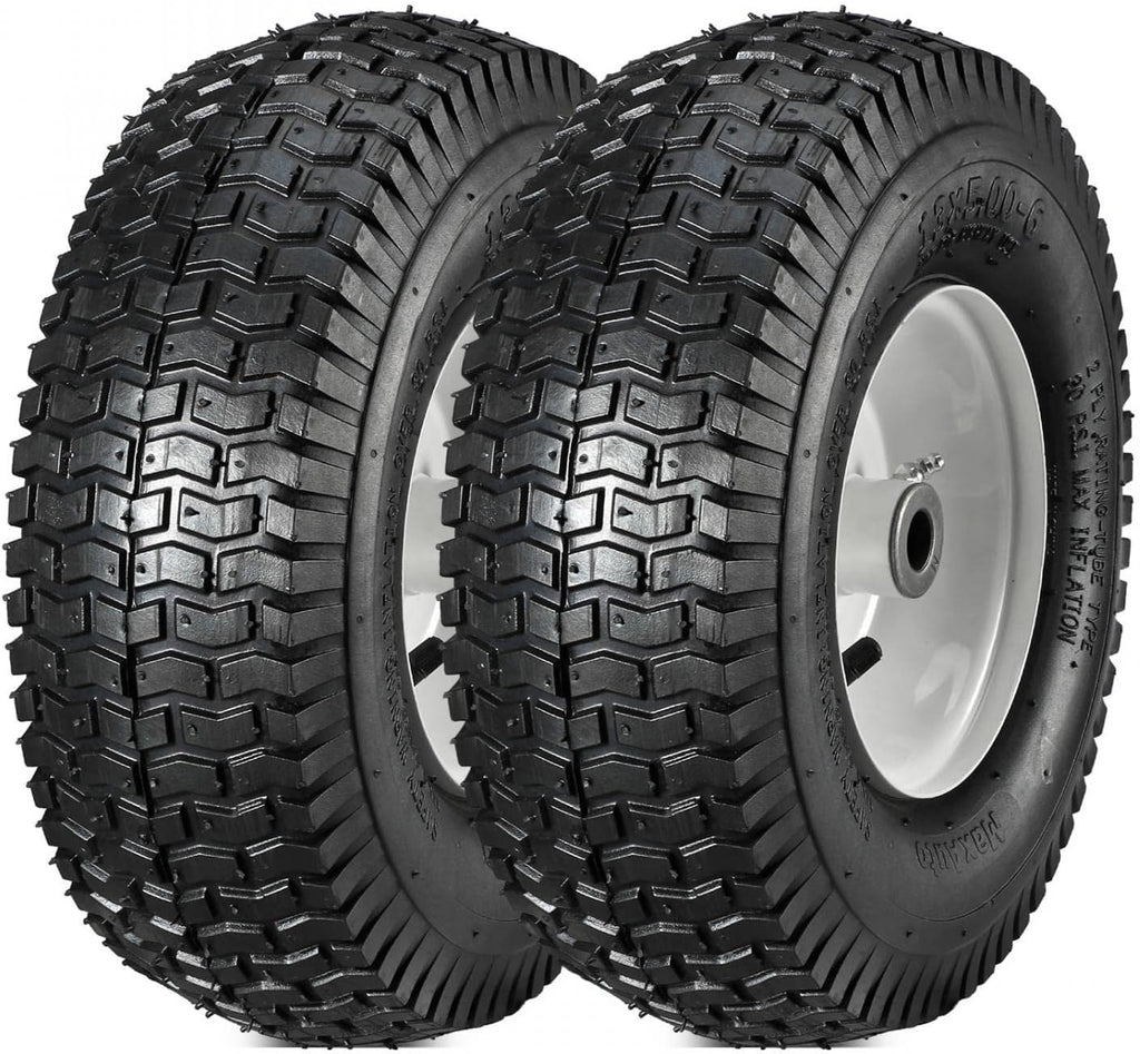 2-Pack 13x5.00-6 2PLY Turf Mower Tractor Tire with Yellow Rim M259
