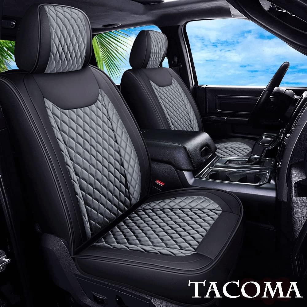 Black Waterproof Faux Leather Full Set Seat Covers L77332