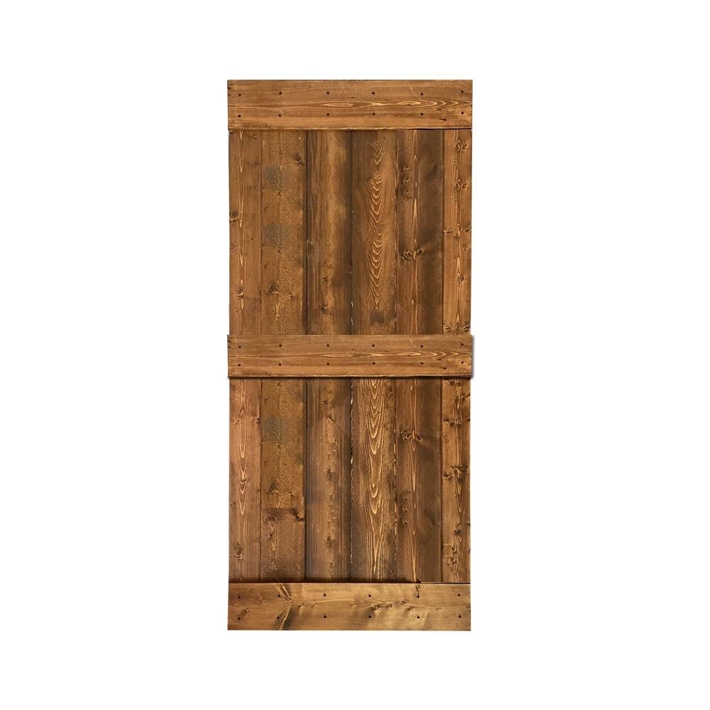 Charcoal Black Solid Wood Interior Sliding Barn Door 38 x 84 N6465