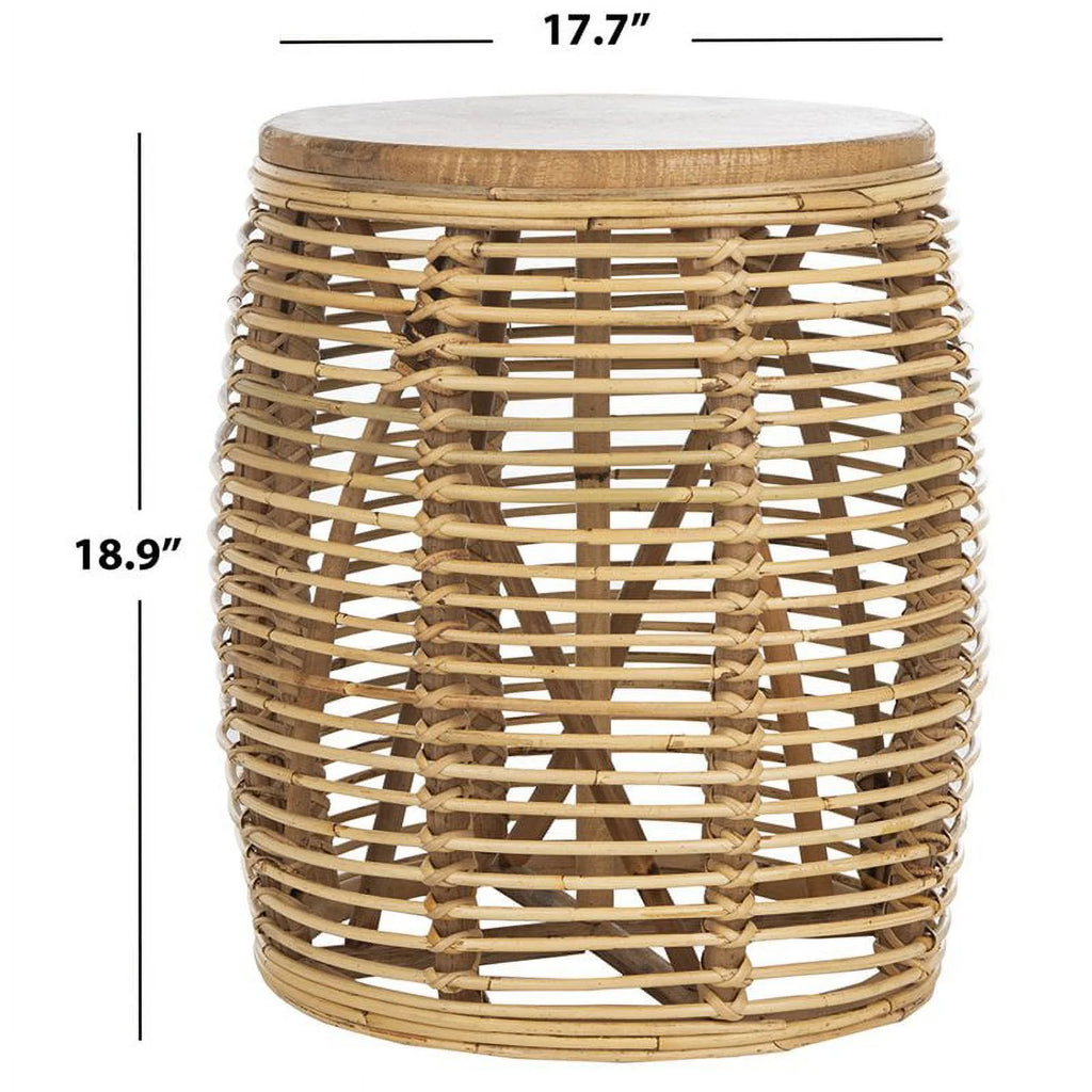 18" Round Rattan Accent End Table Set of 2 O776368