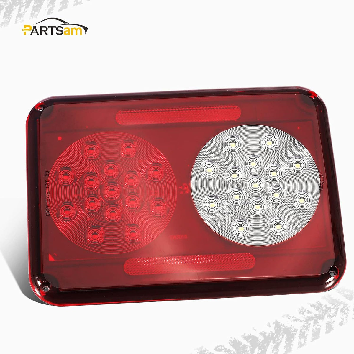 2Pcs Double Led Trailer Tail Lights with Stop Turn Tail Backup Reverse Lights M27926