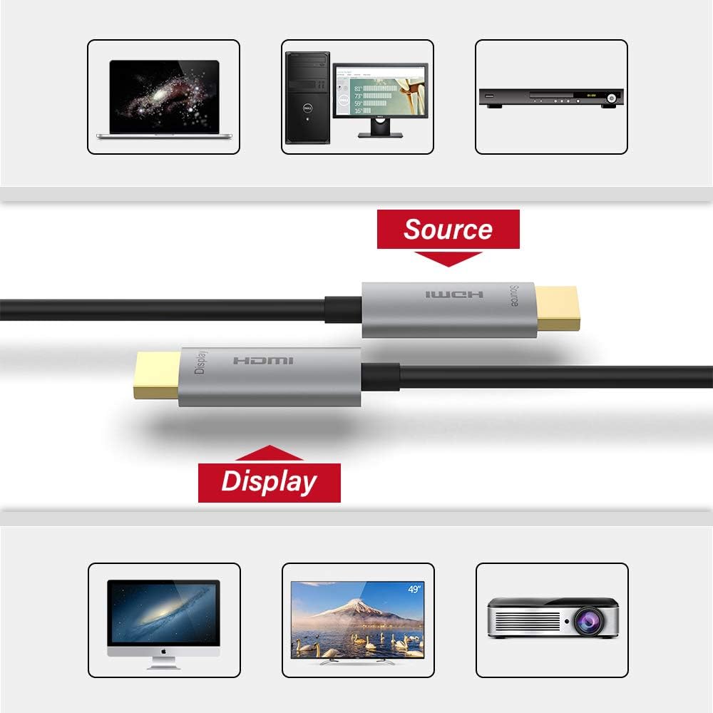 60ft Fiber Optic HDMI Cable 4K@60Hz HDR ARC 18Gbps S5894