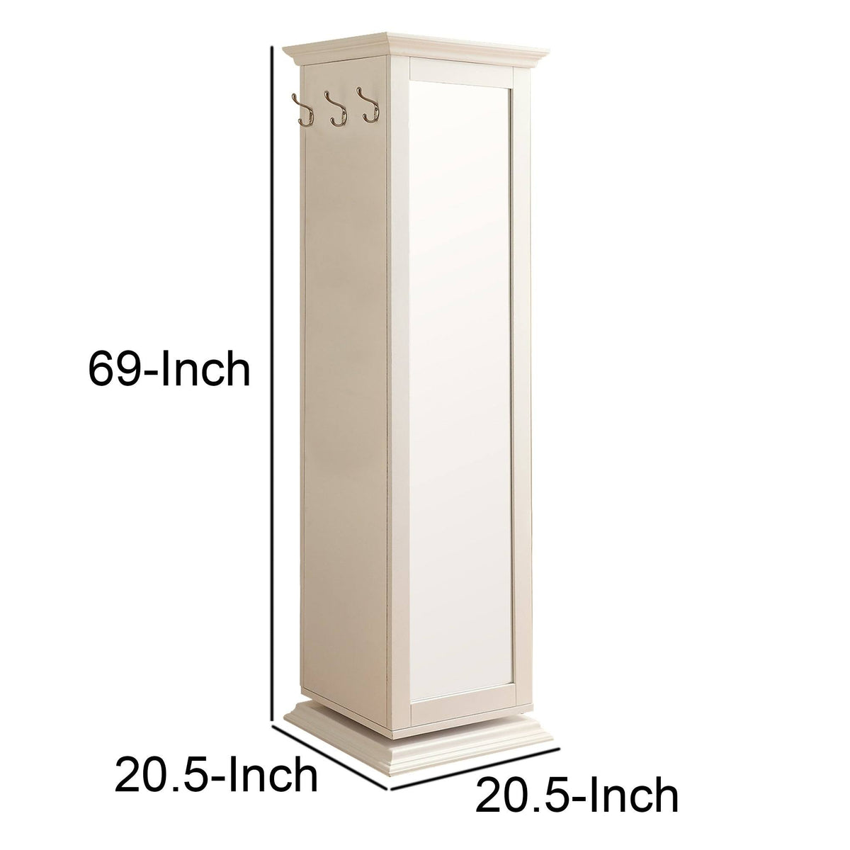White Metal Accent Cabinet E995