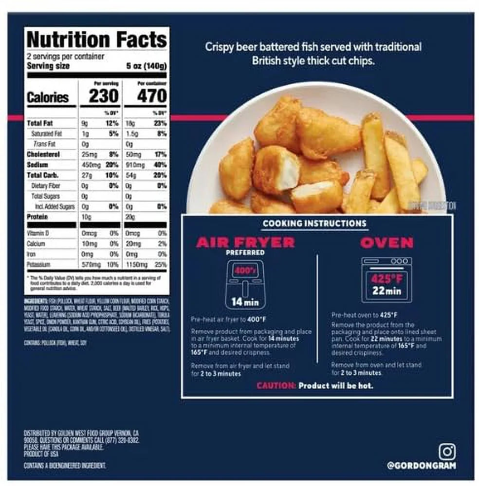 9.5oz Frozen Fish and Chips Pack of 10 K63109