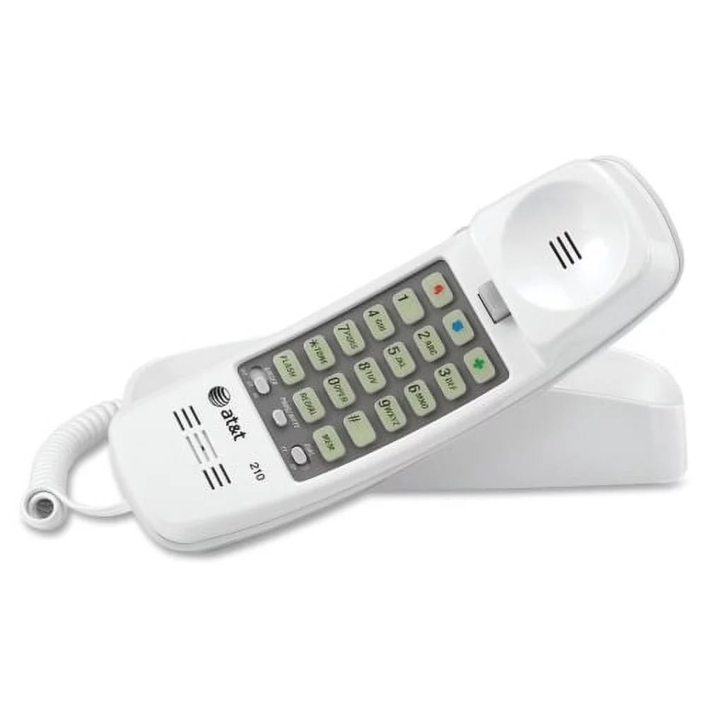 White Corded Trimline Phone P198