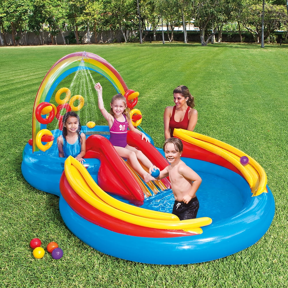 Rainbow Slide Inflatable Pool H263637