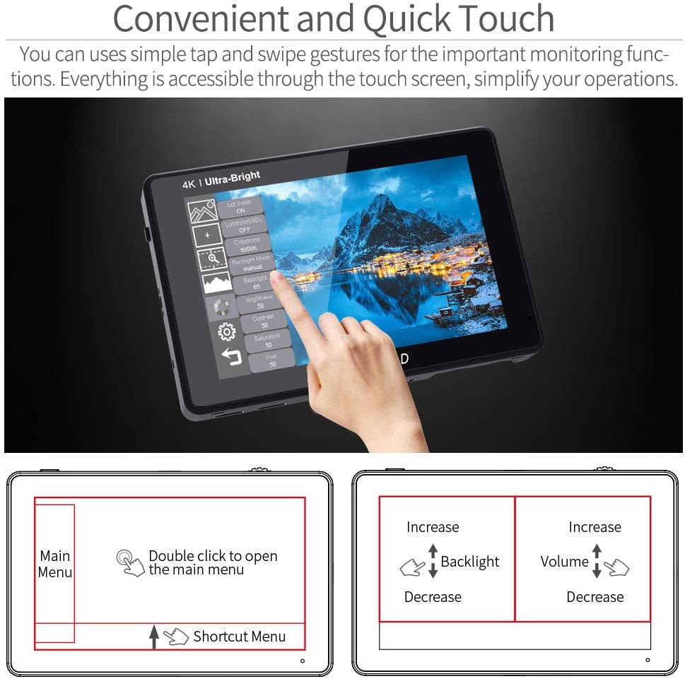 7 Inch 2200nits Touch Screen DSLR Camera Field Monitor N43738