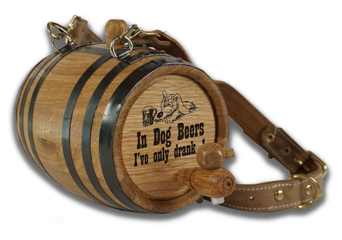 Oak Mini Keg Pet Collar Barrel Pack of 2 B773193