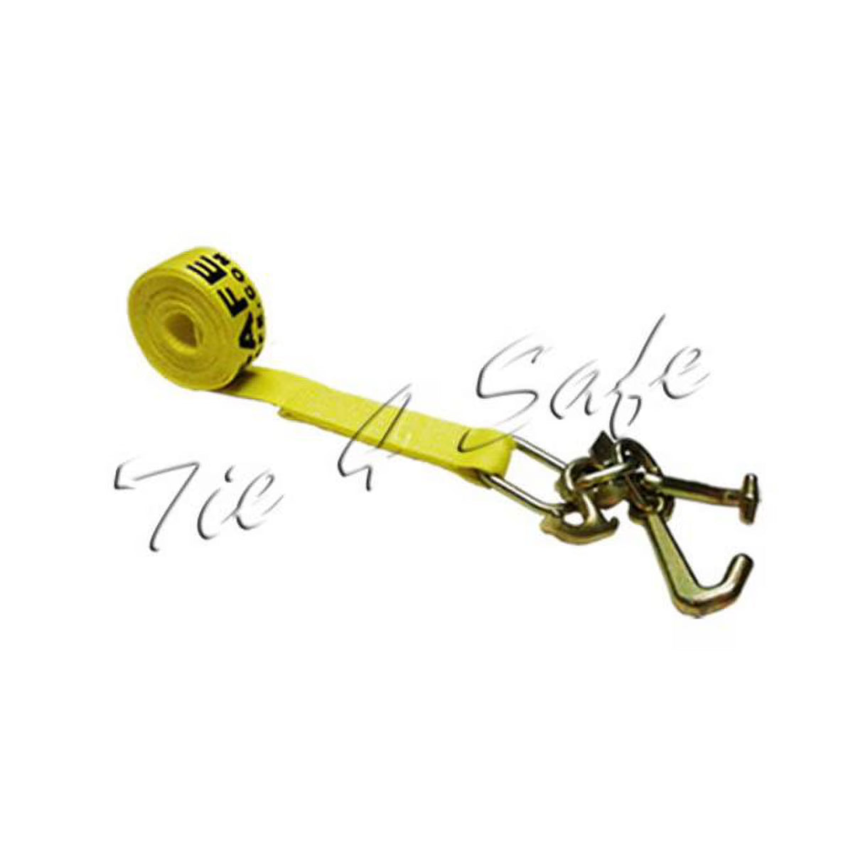 2 in. x 10 ft. Replacement Strap with RTJ Cluster Hook, Yellow - 2 Piece K38250
