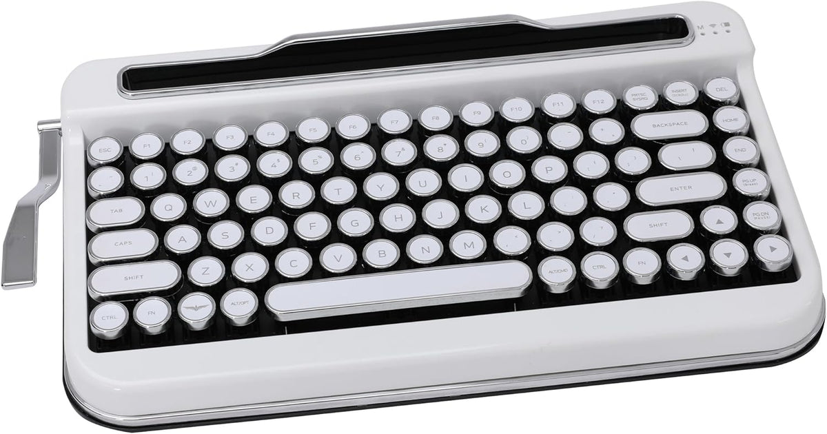 White Chrome Keycap Bluetooth Keyboard X800