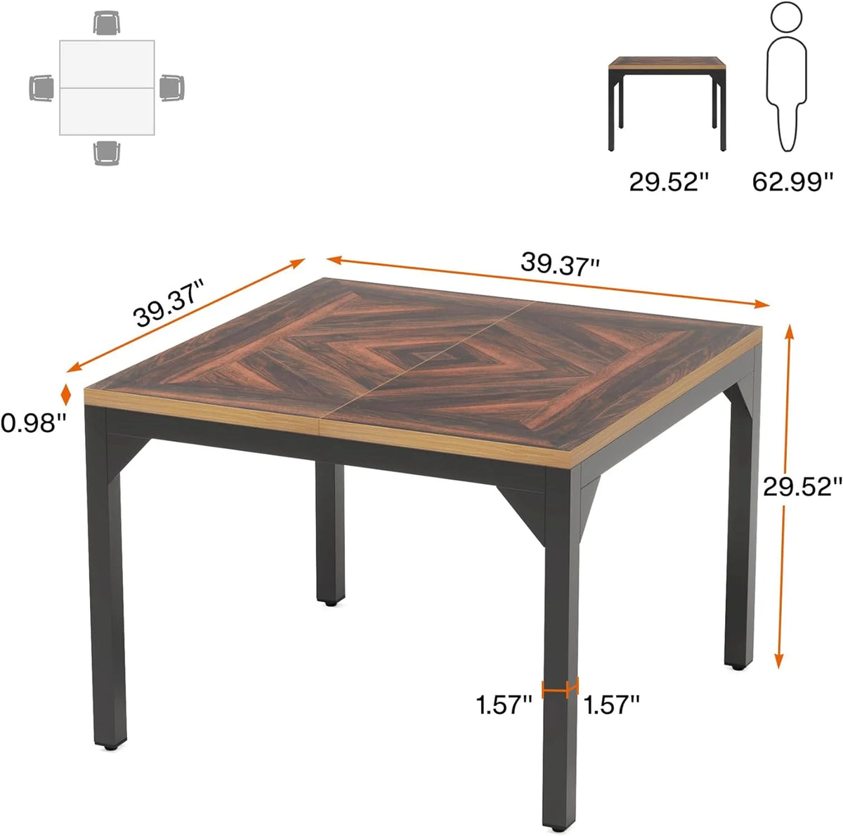 Square Dining Table for 4 F178