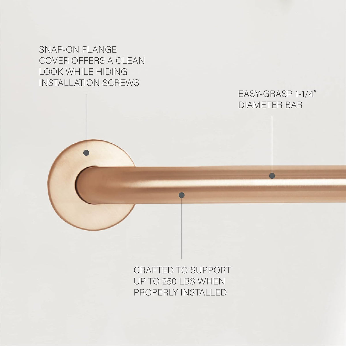24 Inch Bactericidal Copper Alloy Grab Bar N53537