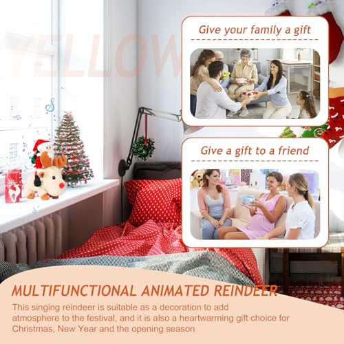 Singing Dancing Walking Reindeer Plush and Santa Claus Plush Toy R3957
