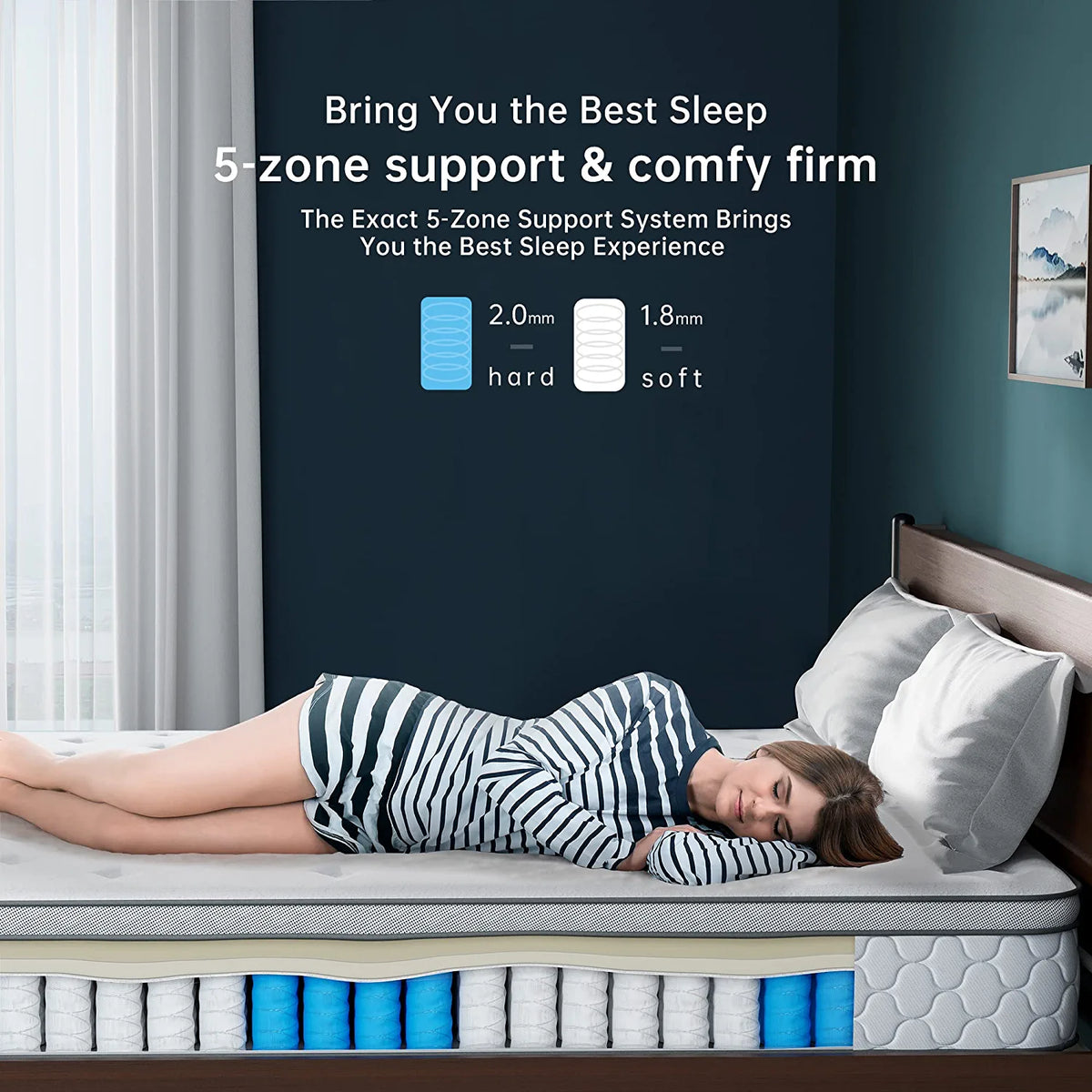 8 Inch Gel Memory Foam Hybrid Mattress N807
