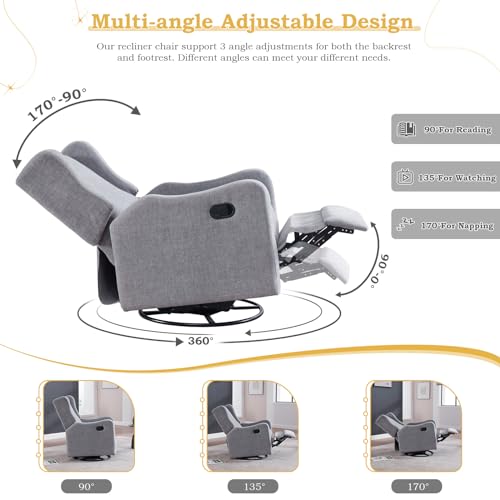 Swivel Rocking Recliner Chair Y602