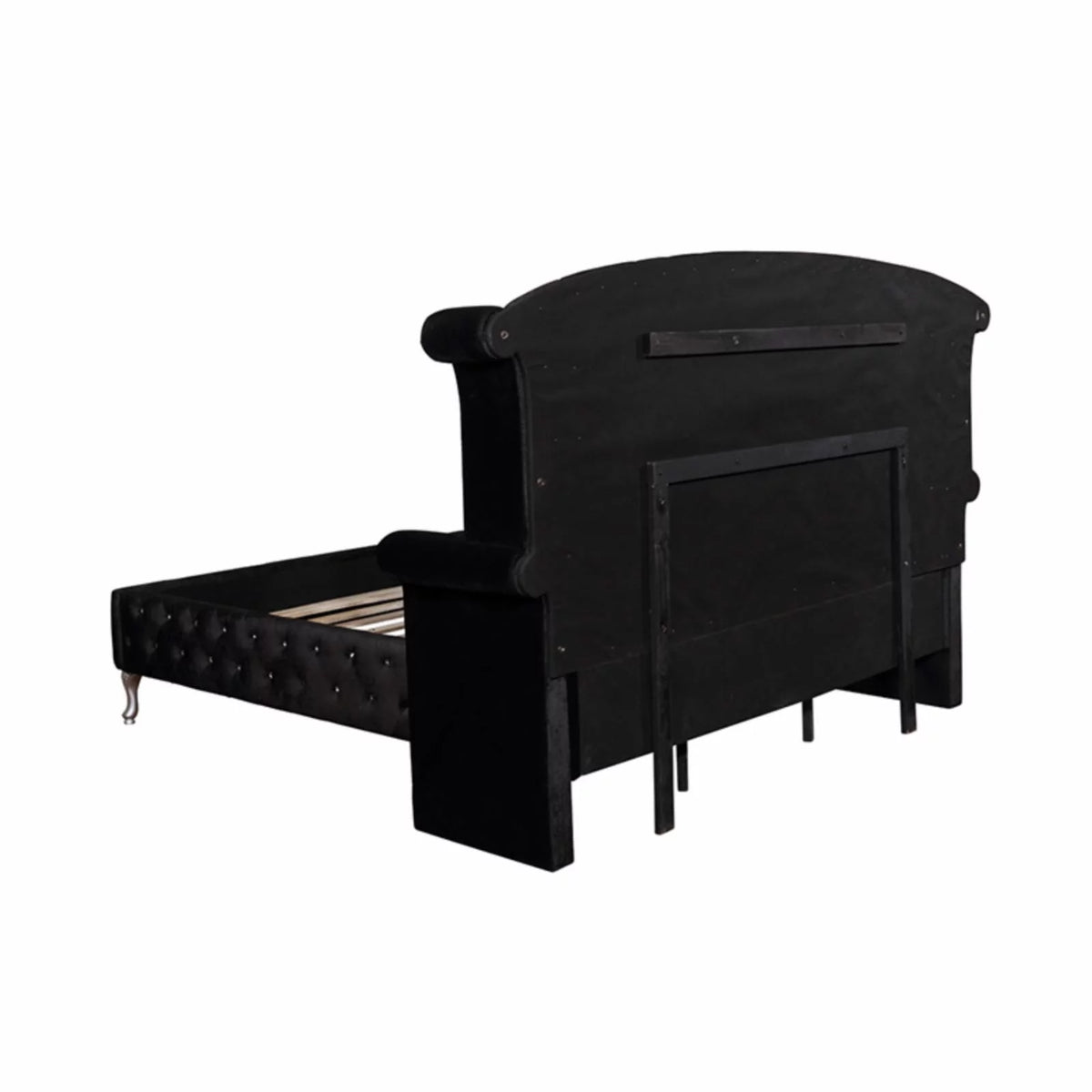 Gray Tufted Velvet Upholstered King Bed G893