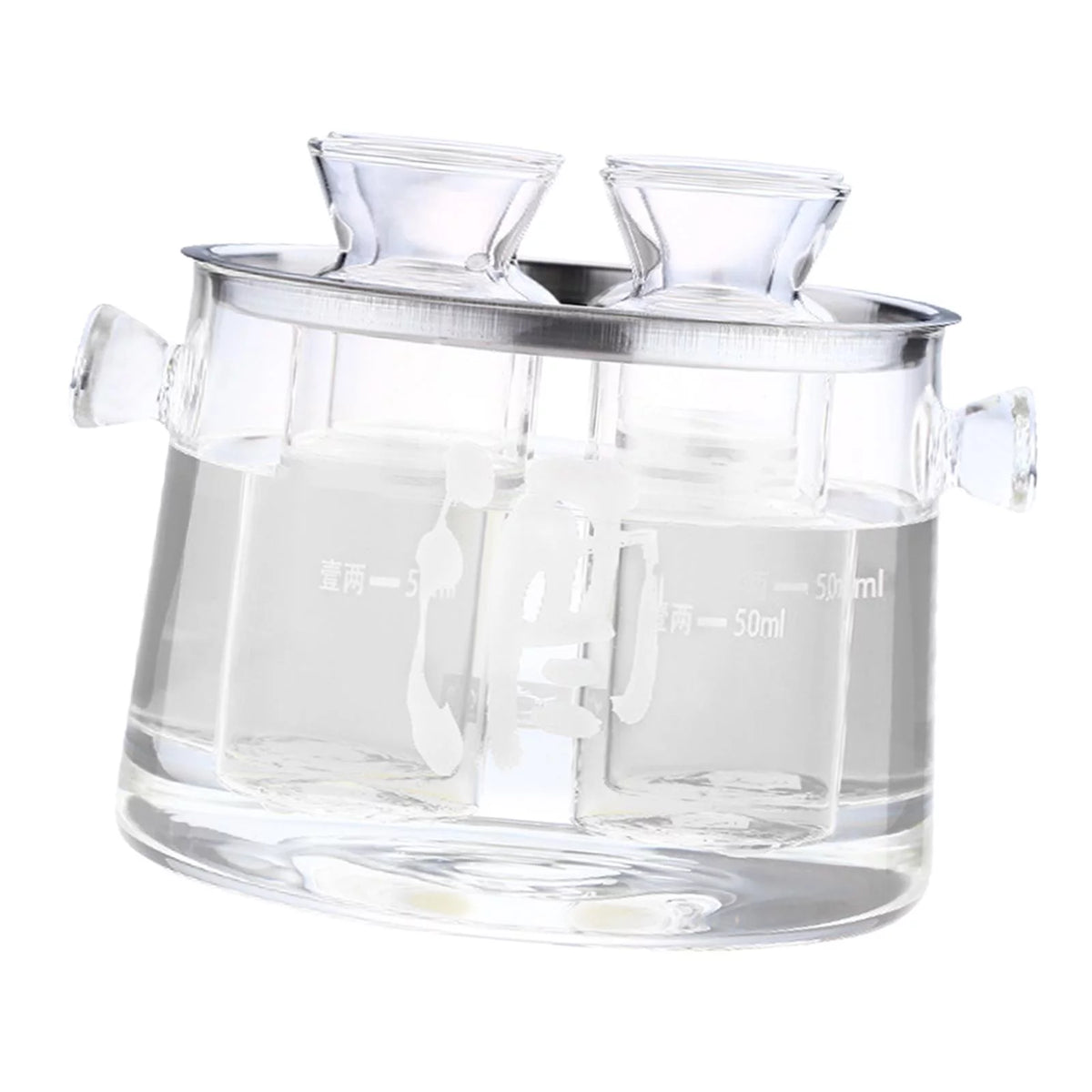 Glass Sake Decanter Bottle 16cmx14.5cmx11.6cm P9276