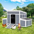 Gray Large Wooden Chicken Coop A1375
