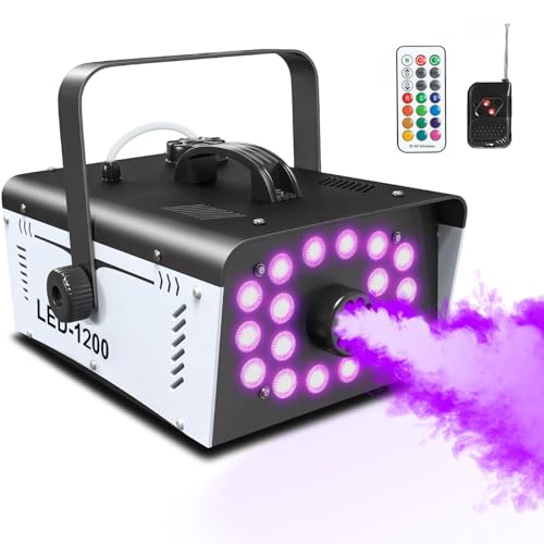 1200W Fog Machine with 18 LED Lights and Remote O48261