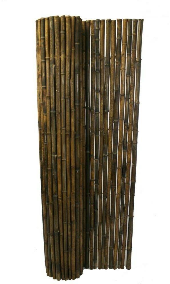 Black Rolled Bamboo Fence 6ft H x 8ft L O763