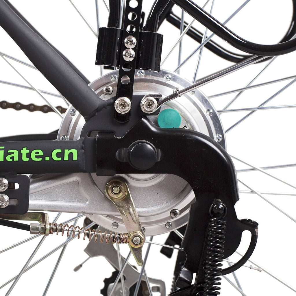 City Electric Bicycle 26x22 Camel Black with Plastic Basket U45887