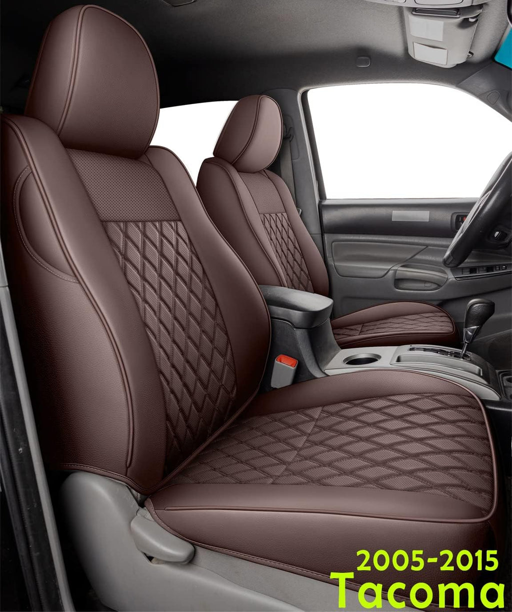 Black-Red Faux Leather Full-Set Seat Covers G5991