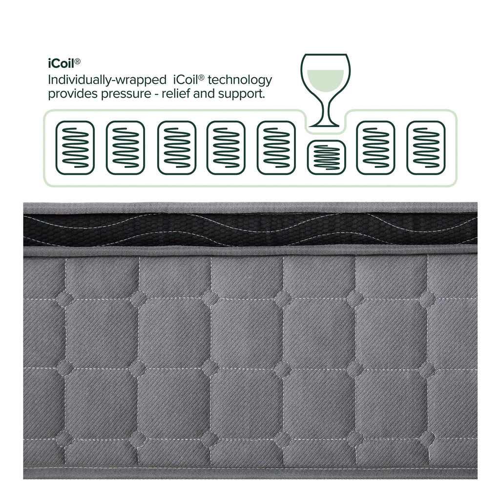 Queen Hybrid Mattress with Gel Memory Foam and Pocket Spring M8881