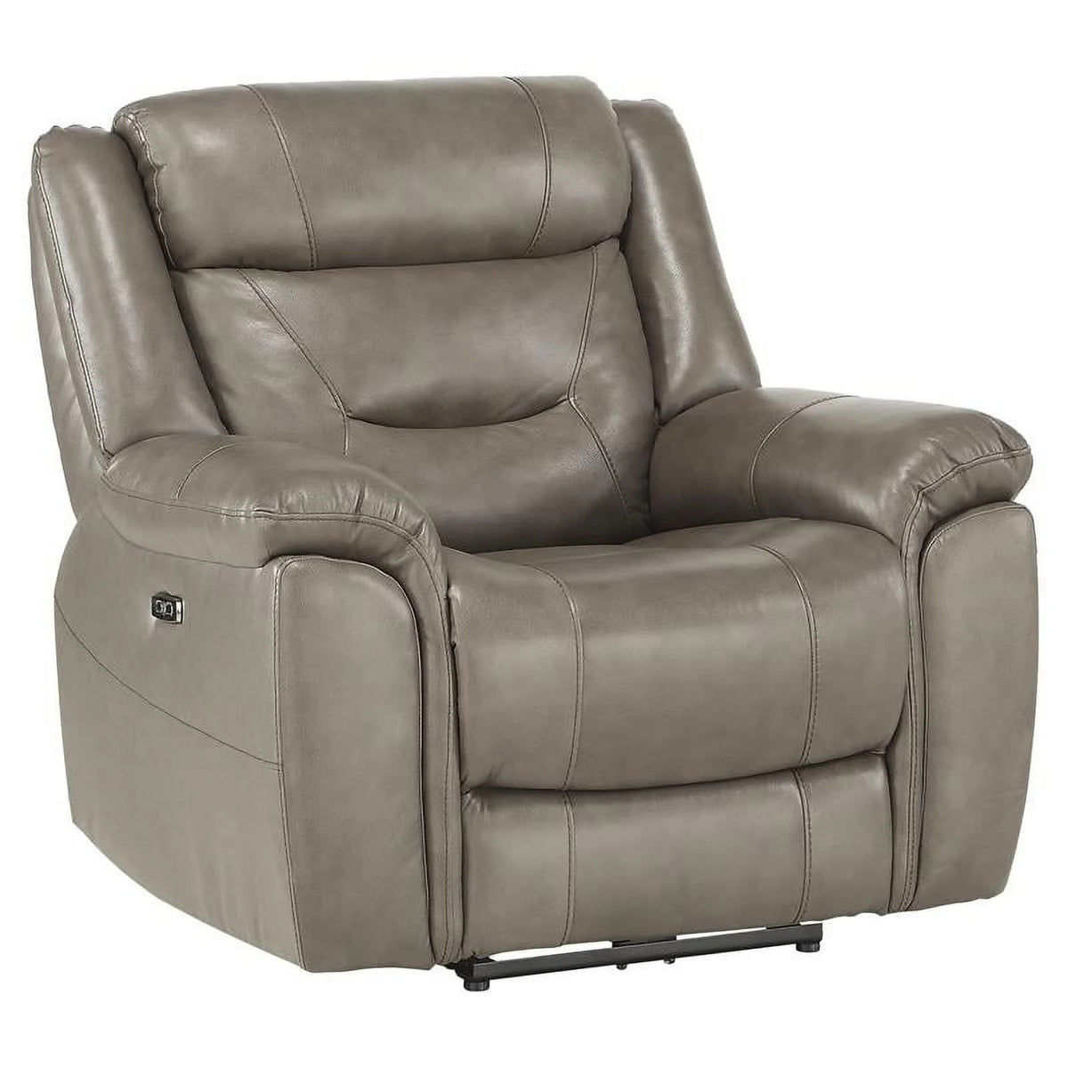 Brown Top Grain Leather Power Reclining Chair E37671