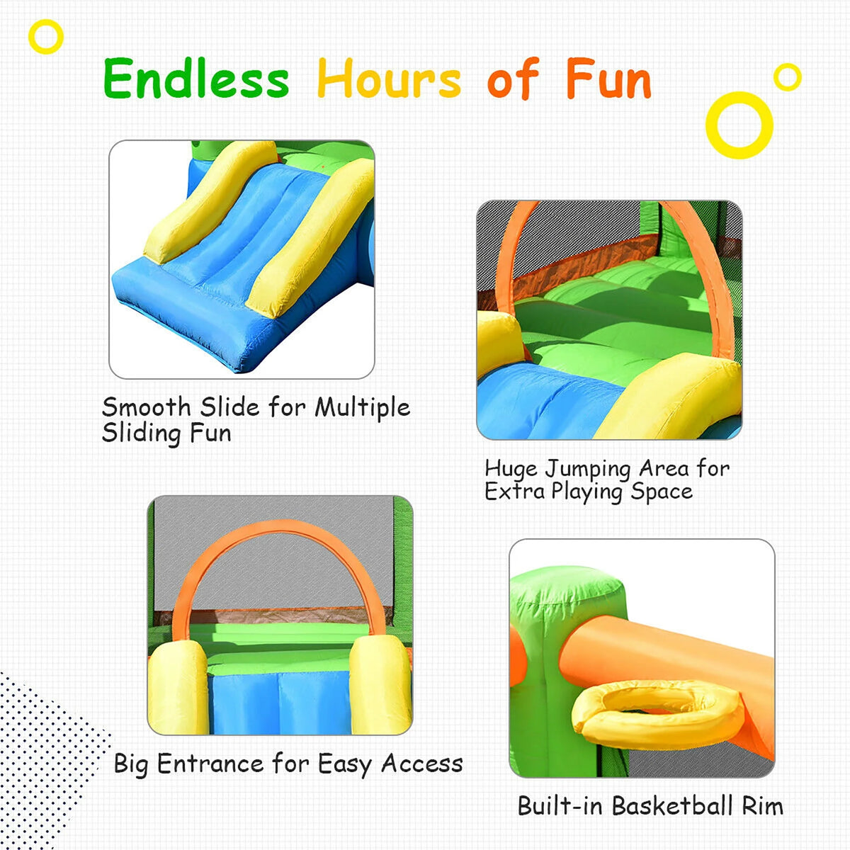 Inflatable Bounce House with Slide P2419