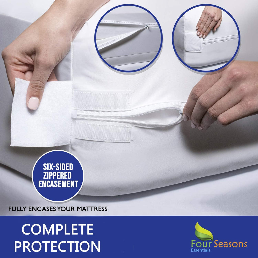 Waterproof Zippered Mattress Protector Encasement Pack of 2 F887