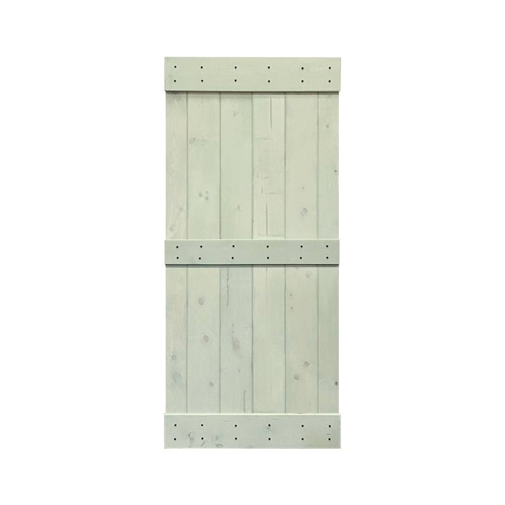 Charcoal Black Solid Wood Interior Sliding Barn Door 38 x 84 N6465