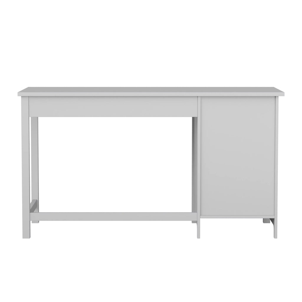 Gray Shaker Style Home Office Desk with Storage E5755