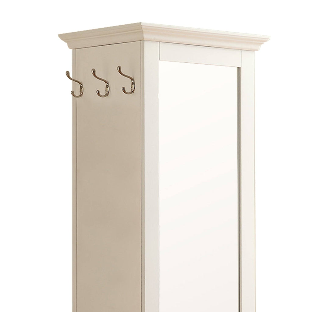 White Metal Accent Cabinet E995