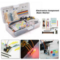 Basic Component Starter Kit with Breadboard Power Supply Jumper Wires Resistors Capacitors LED S836
