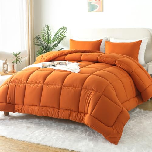 Black Lightweight Queen Size 3 Pieces Down Alternative Comforter Set with 2 Pillowcases B969964