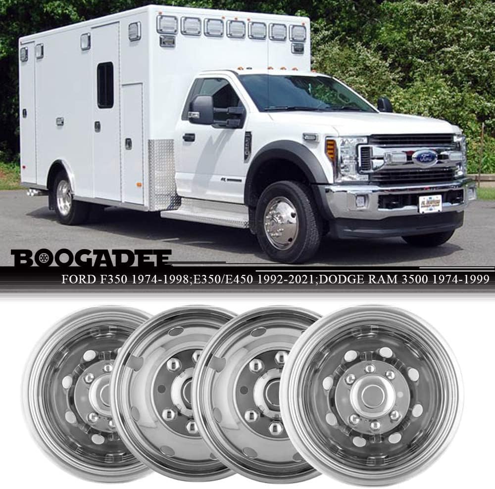 16 Polished Stainless Steel 8 Lug Wheel Simulators F38886