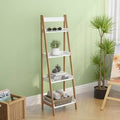 Wood Ladder Bookcase I87085