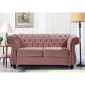 Pink Chesterfield Loveseat U393