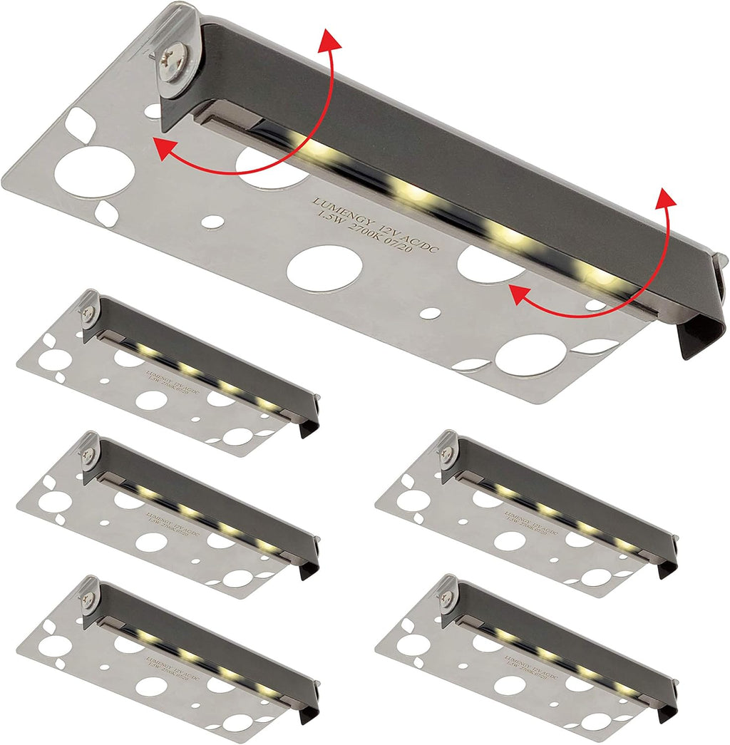 6-Pack 7 Inch 1.5W LED Hardscape Lights, IP-67 Waterproof, 12V, 2700K Y62477