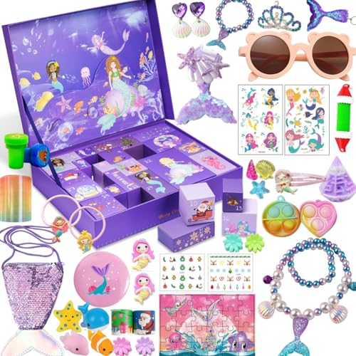 Advent Calendar 2025 with Hair Accessories and Fidget Toys D8469