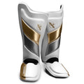 White/Gold X-Large Shin Guards M401