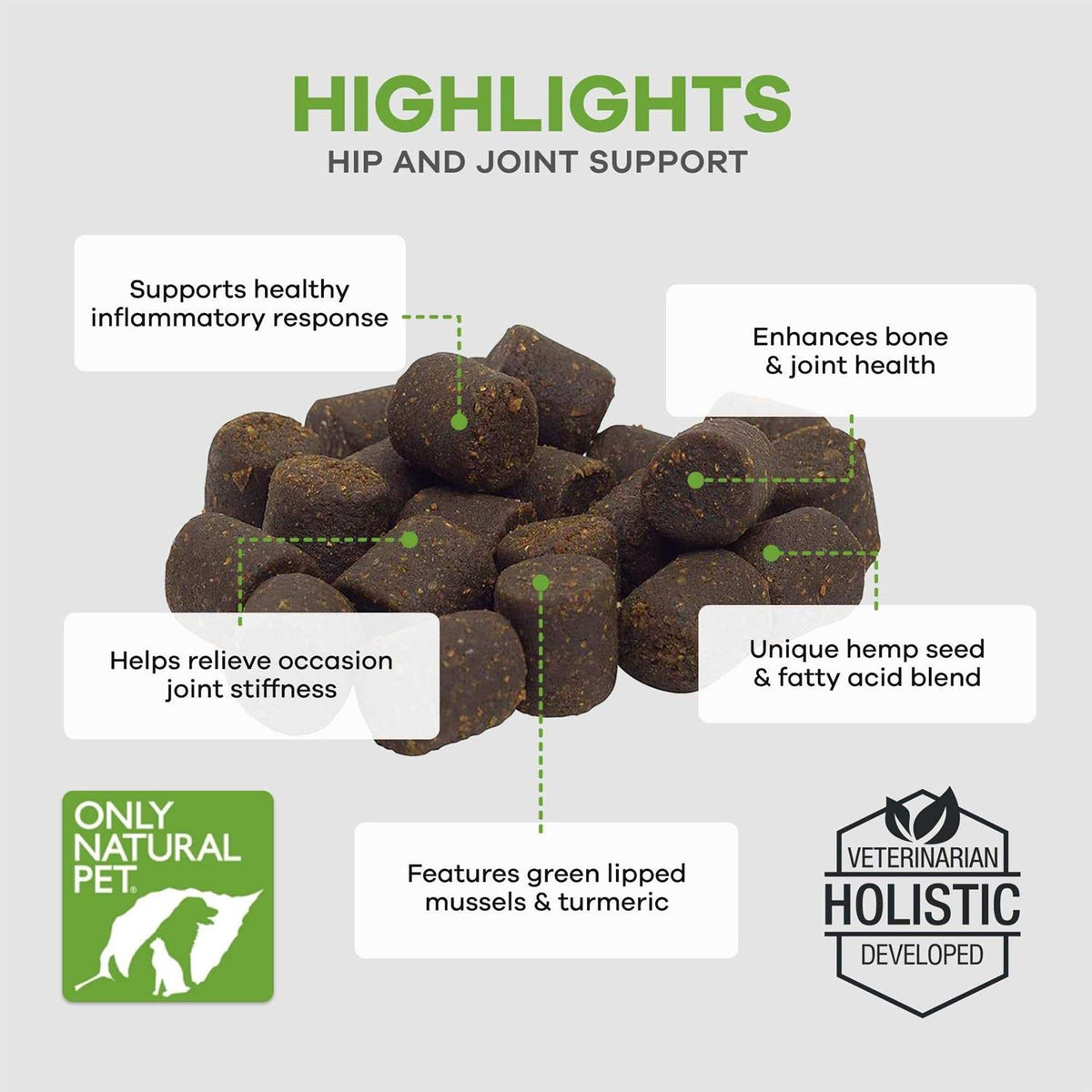 Hemp Hip & Joint Support Soft Dog Chews D450