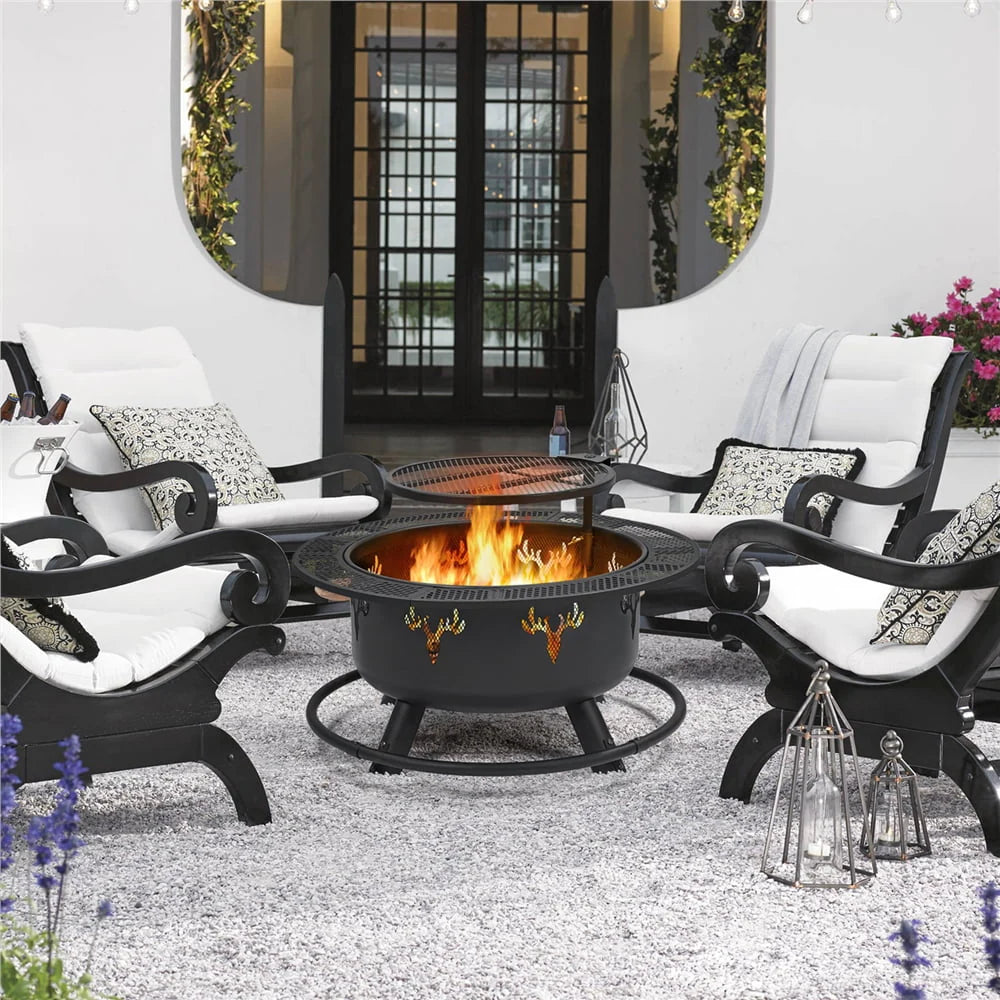 32” Round Wood Burning Fire Pit K359