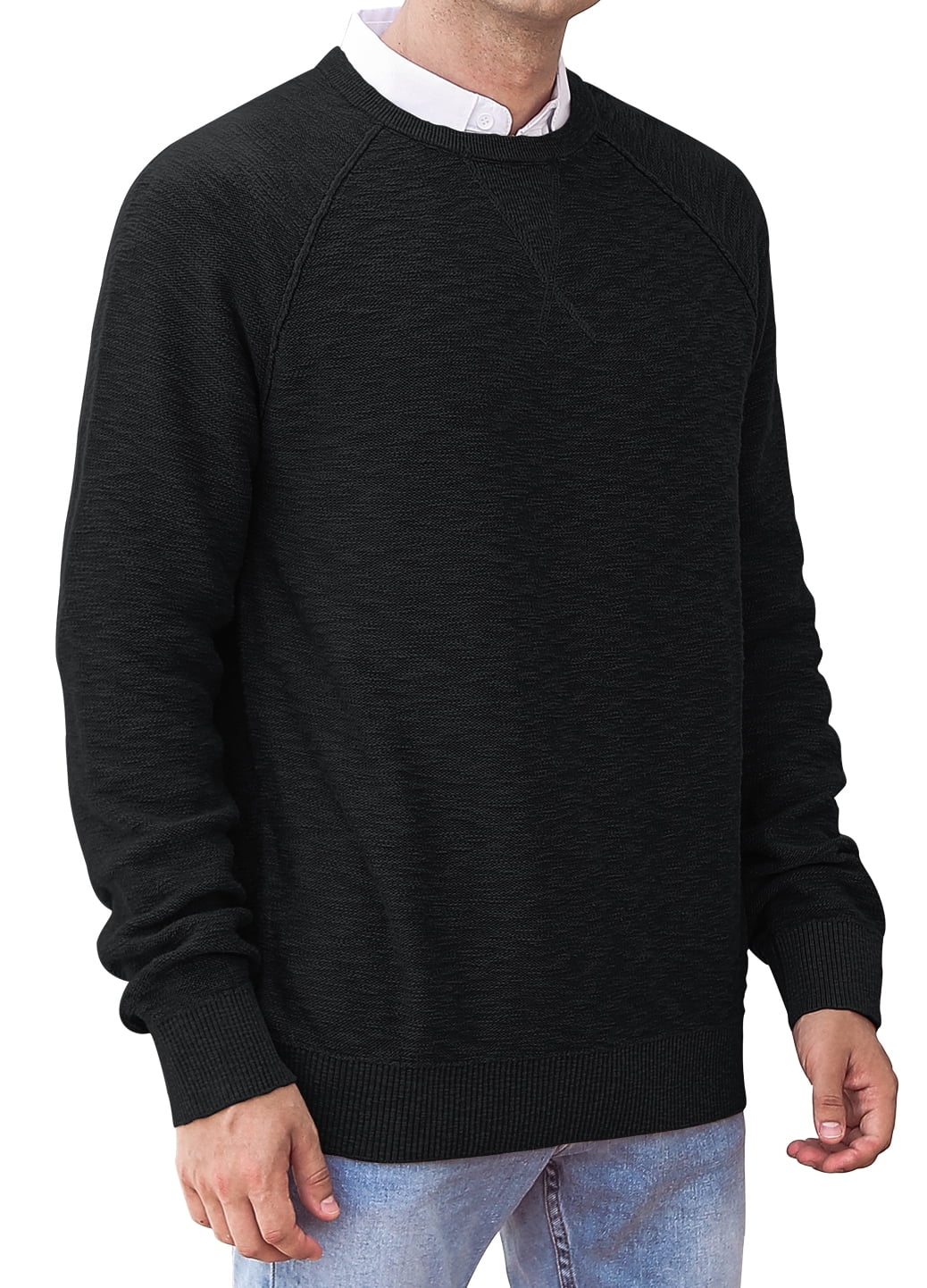 Cotton Rib Knit Crewneck Sweater K17447