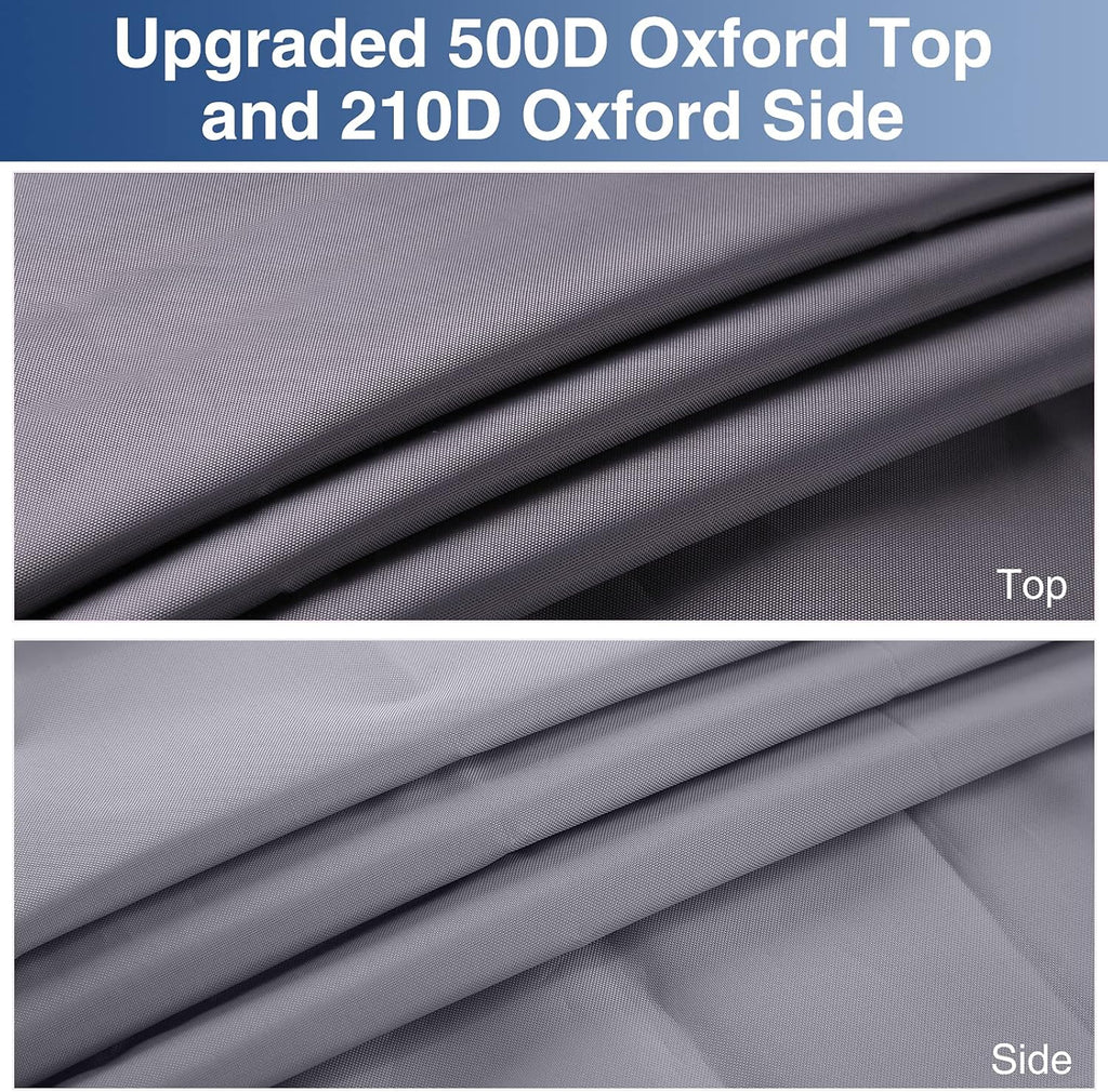 Upgraded Waterproof 500D Travel Trailer Cover with 4 Tire Covers, Tongue Jack Cover I542072