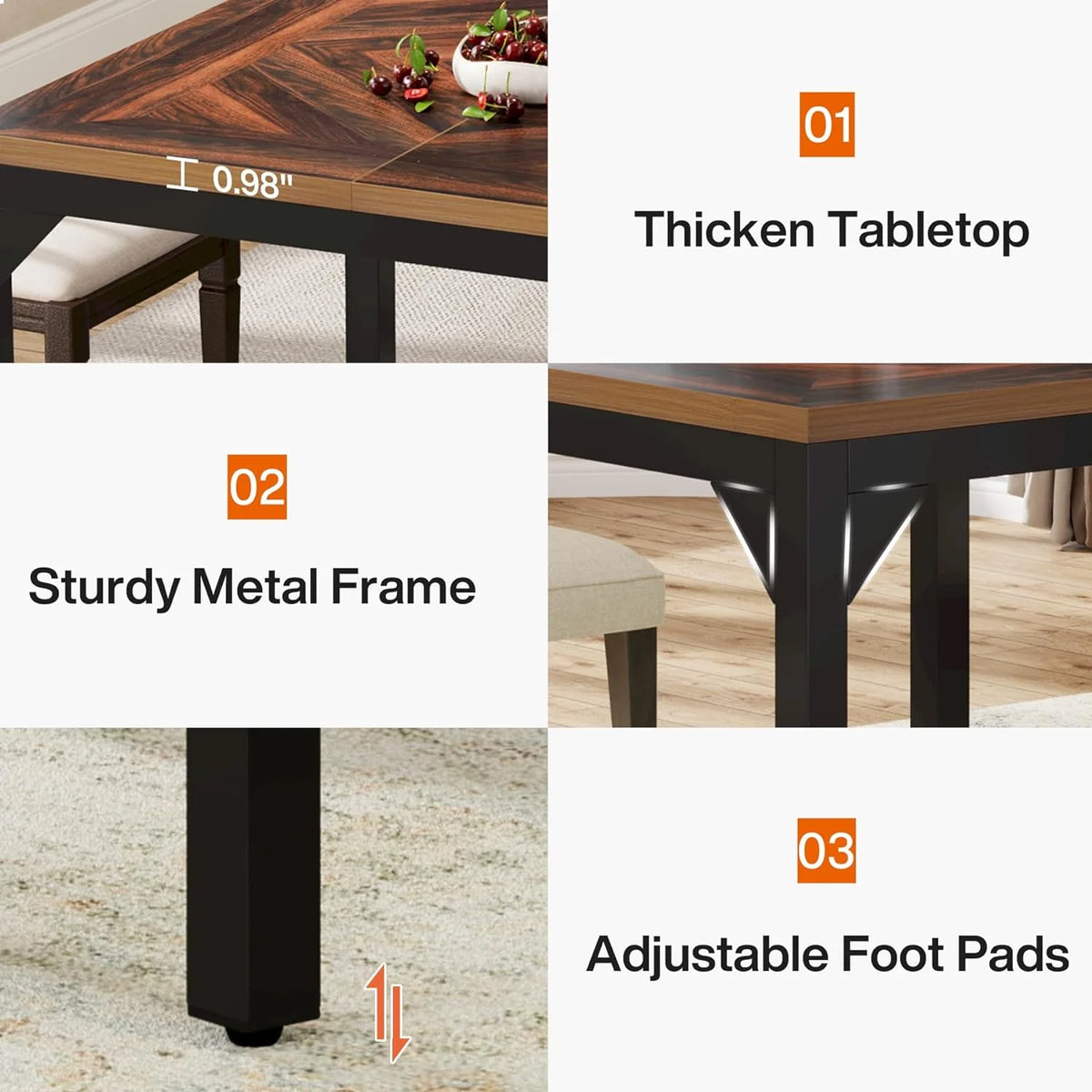 Square Dining Table for 4 F178
