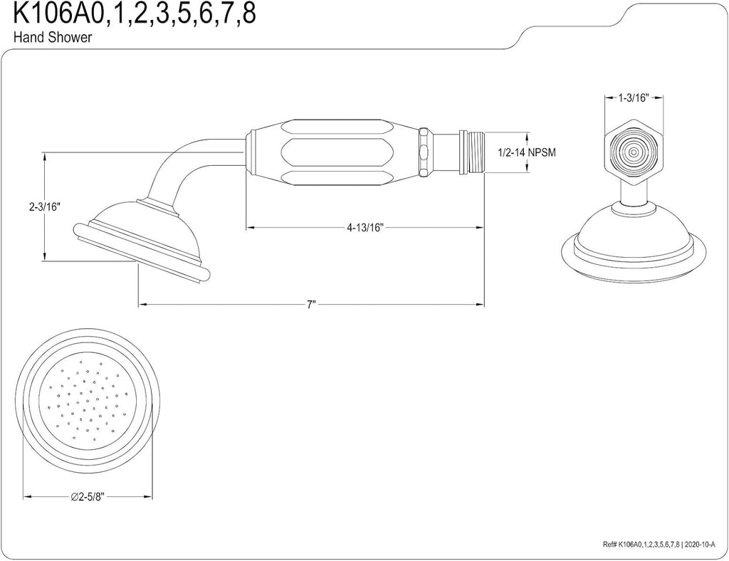 Polished Chrome Hand Shower Head Pack of 2 S741510